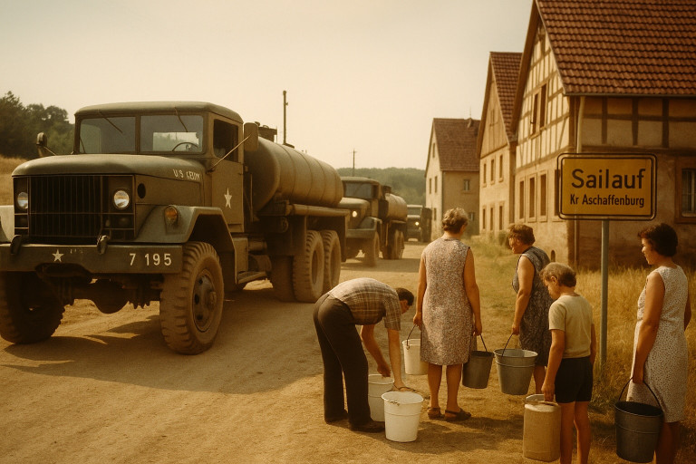 Wassernot 1976 in Sailauf - Symbolbild